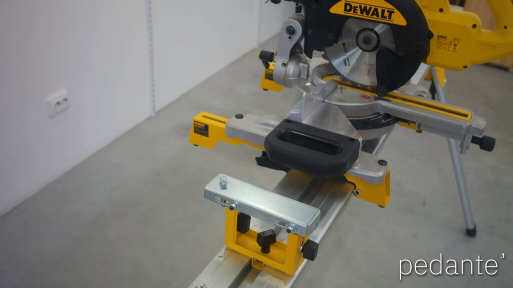 First T-head bolt inserted into the drilled support, ready to mount the Pedante rail