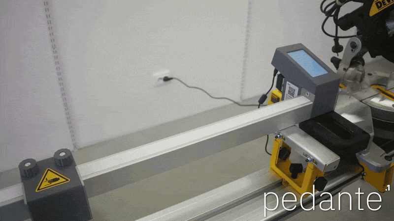 Pedante automatic miter saw stop moving along the rail during initial setup